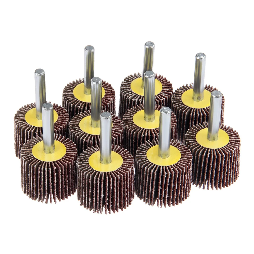 

10pcs 30mm Flap Wheels 80Grit Sanding Disc Grinding Mini Drill Polishing Wheel For Engraving Repair Polishing Molding