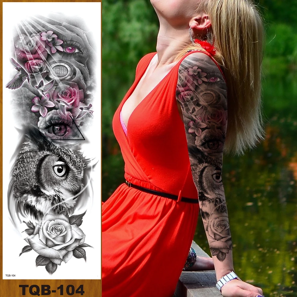 Тату-наклейка Временная с цветами на руку для мужчин и женщин тело взрослых
