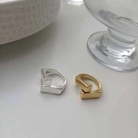 geometry square female ring for girls silver gold woman rings punk accessories luxury designer vintage jewelry 2022 trend
