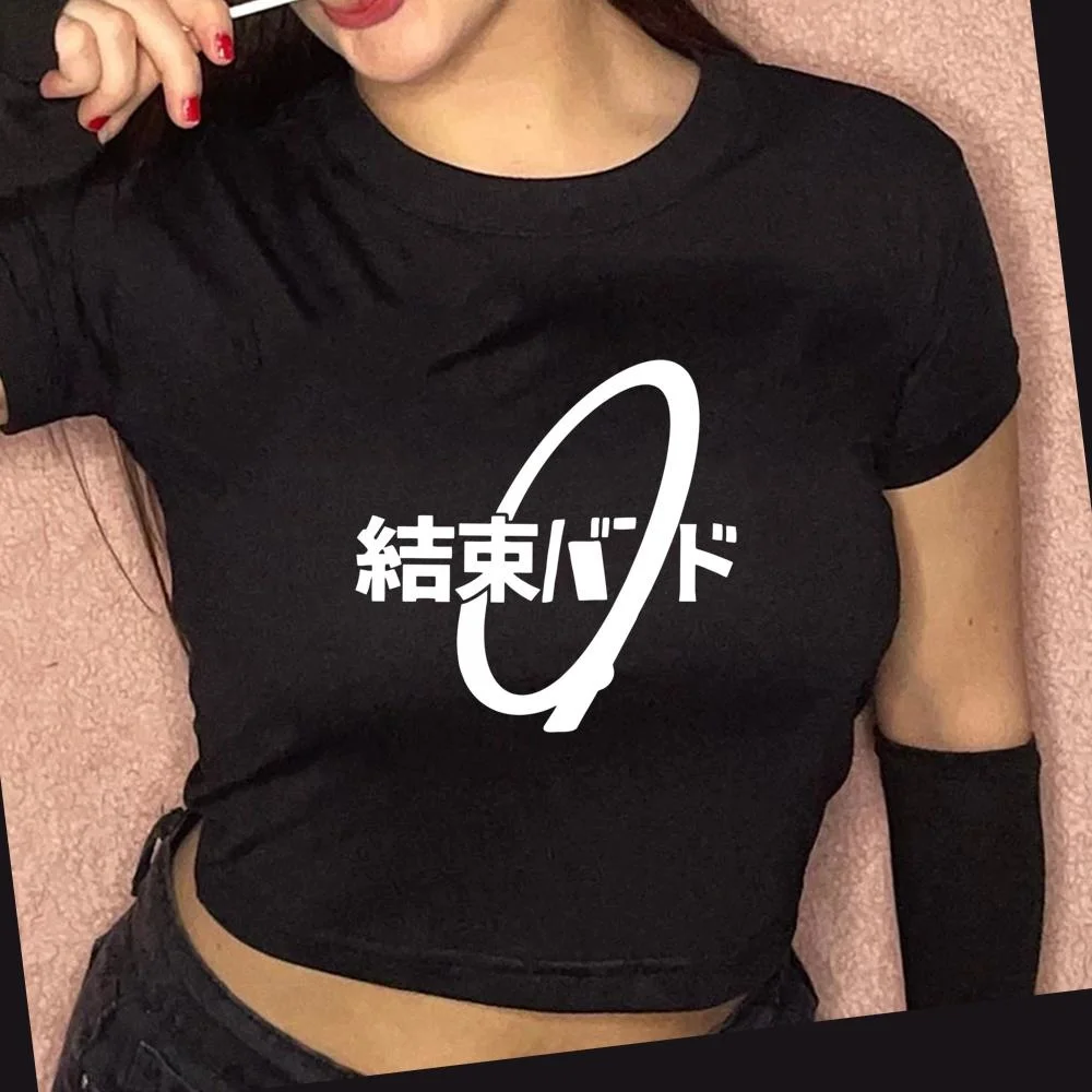 

Укороченный женский топ Bocchi the Rock с принтом манга, Рио, хиппи, Интернет-магазин y2k, милый укороченный топ в стиле хиппи