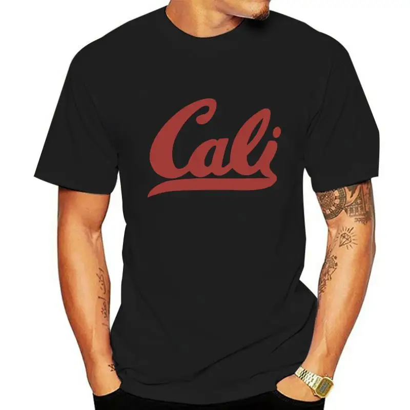 

Футболка CALI, серо-серые, красные буквы, Калифорнийская Республика, простая звезда BABA