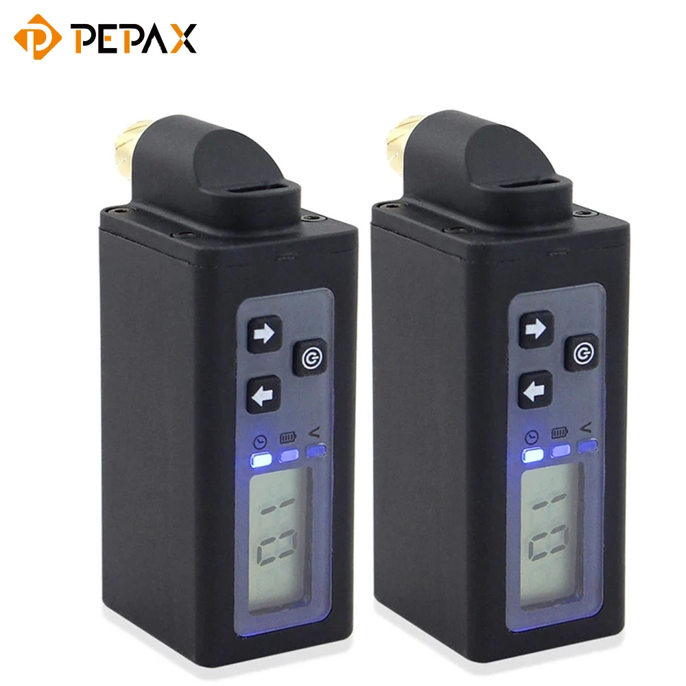 

PEPAX Wireless Tattoo Mini Power Supply Portable Bank RCA DC Connector for Rotary Tattoo Pen Machine Tattoo Supplies