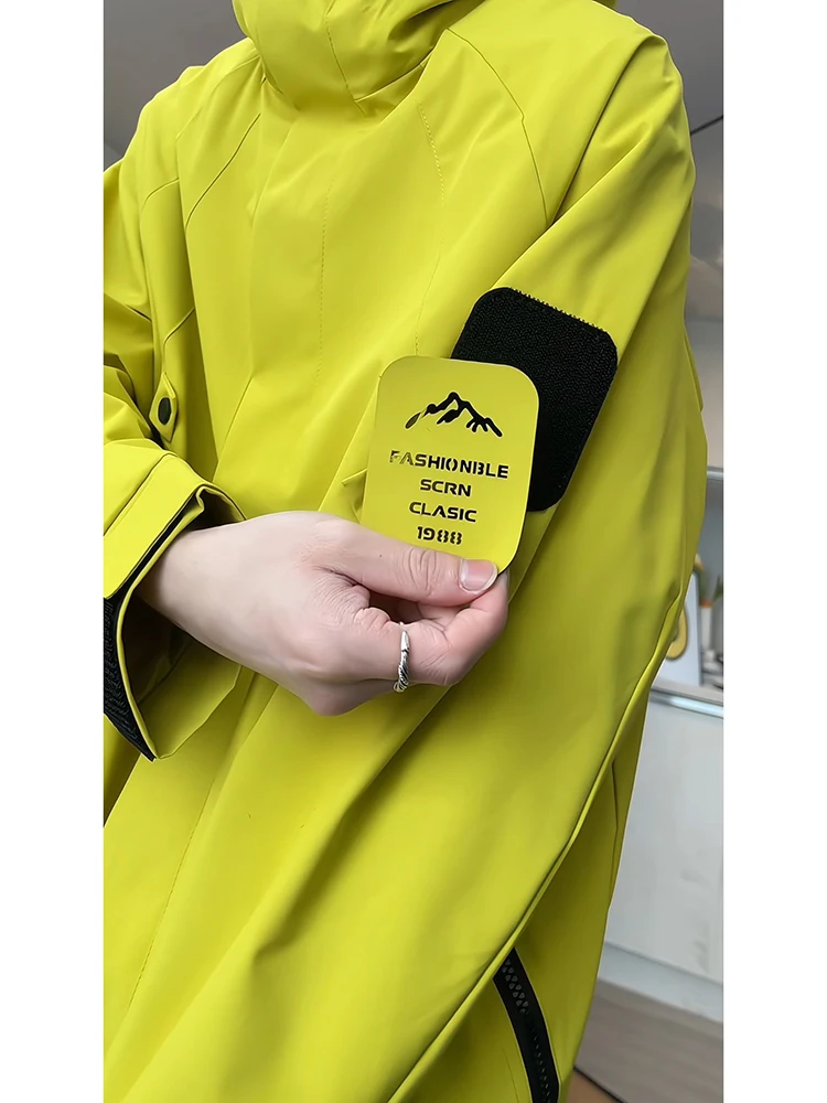 Dopamine Outdoor Jacket Men's Spring and Autumn Storm Waterproof Mountaineering Outerwear Functional Sle American Cargo