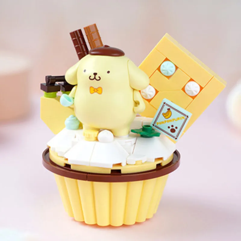 Sanrio аниме Hello Kitty My Melody Cinnamoroll Pompompurin Kuromi друзья строительные блоки кирпичи для