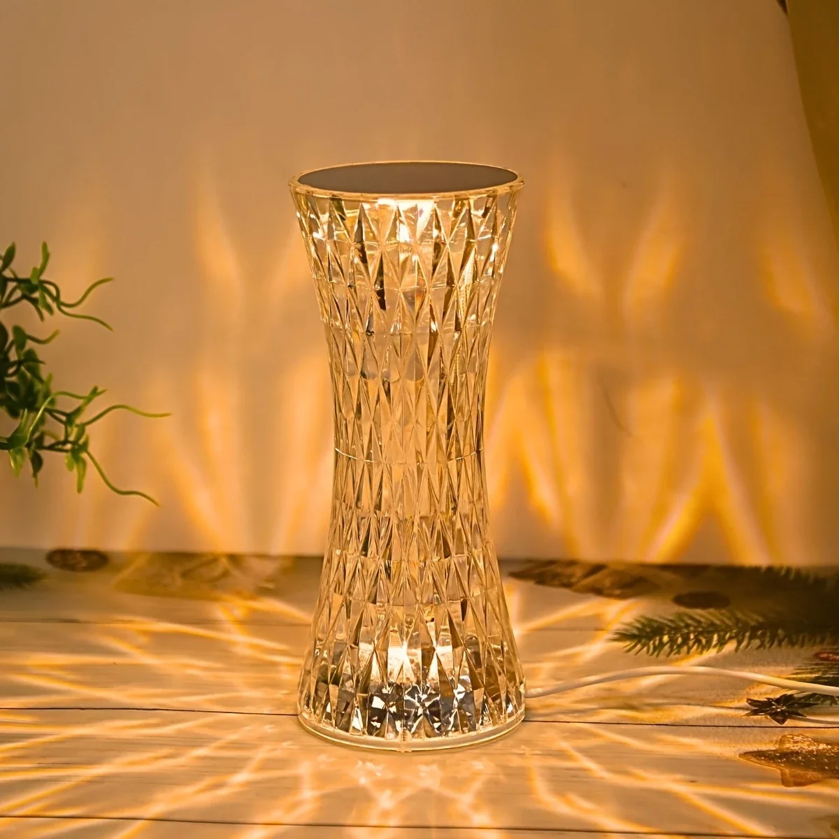 

Настольная лампа Huananlong хрустальная 3 цвета