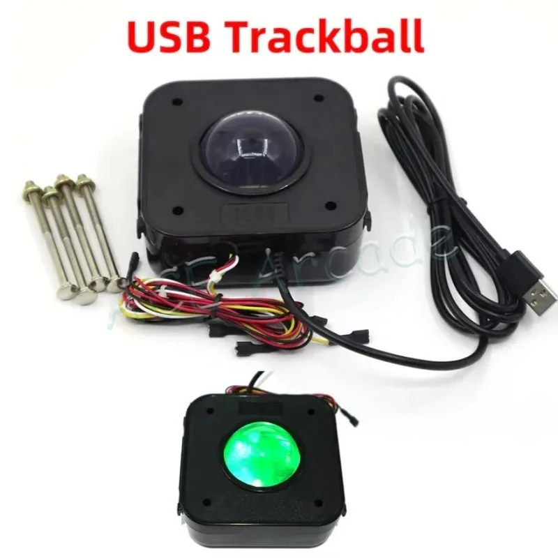 RAC-Trackball USB аркадная игра Trackball мышь с подсветкой светодиодный разъем 4 5 см Разъем