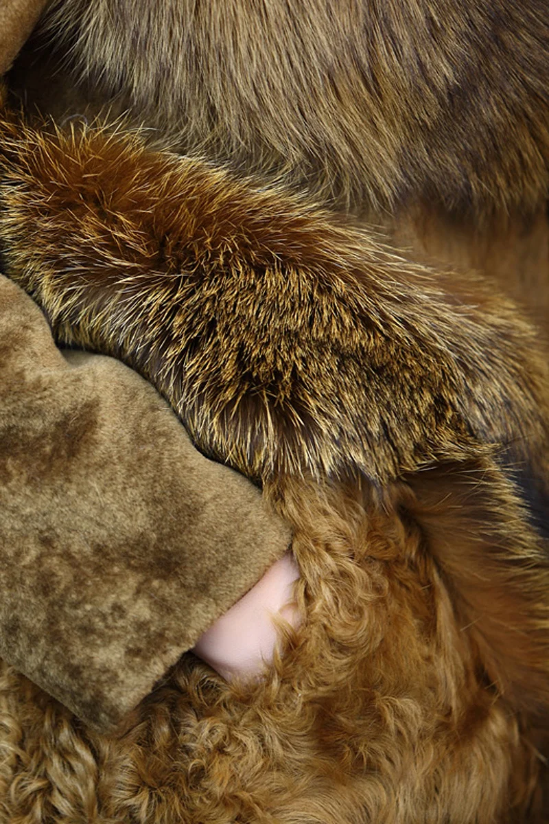 

Real Fur Natural Coat Female Fox Fur Collar Wool Jacket Autumn Winter Coat Women Clothes 2023 Vintage Double-faced Tops ZT4077