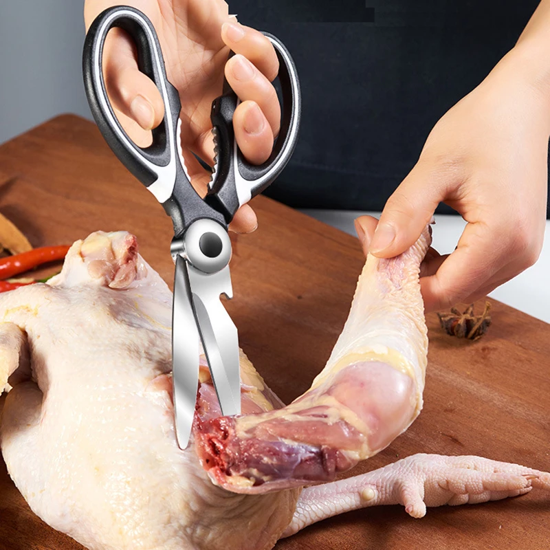 

Кухонные аксессуары, ножницы из нержавеющей стали, острый многофункциональный инструмент, ножницы для курицы, овощей, барбекю, мяса, рыбы