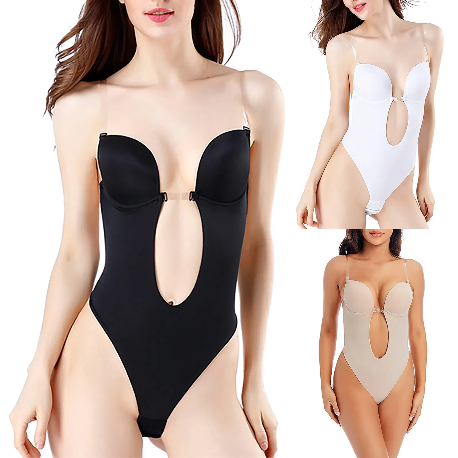 

Нижнее белье с низким вырезом и открытой спиной, сексуальные бесшовные колготки, бюстгальтер с открытой спиной, однотонное сексуальное женское нижнее белье