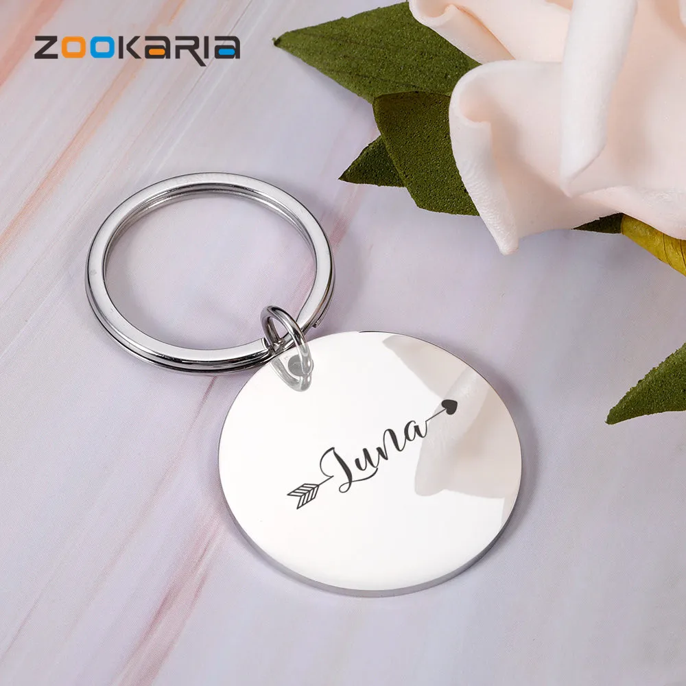 

Personalized Name Plate Mirror Dog ID Tag Anti-Lost Pet Collar Pendant Free Engraving Customized Cat Kitten ID Tag Dropshipping