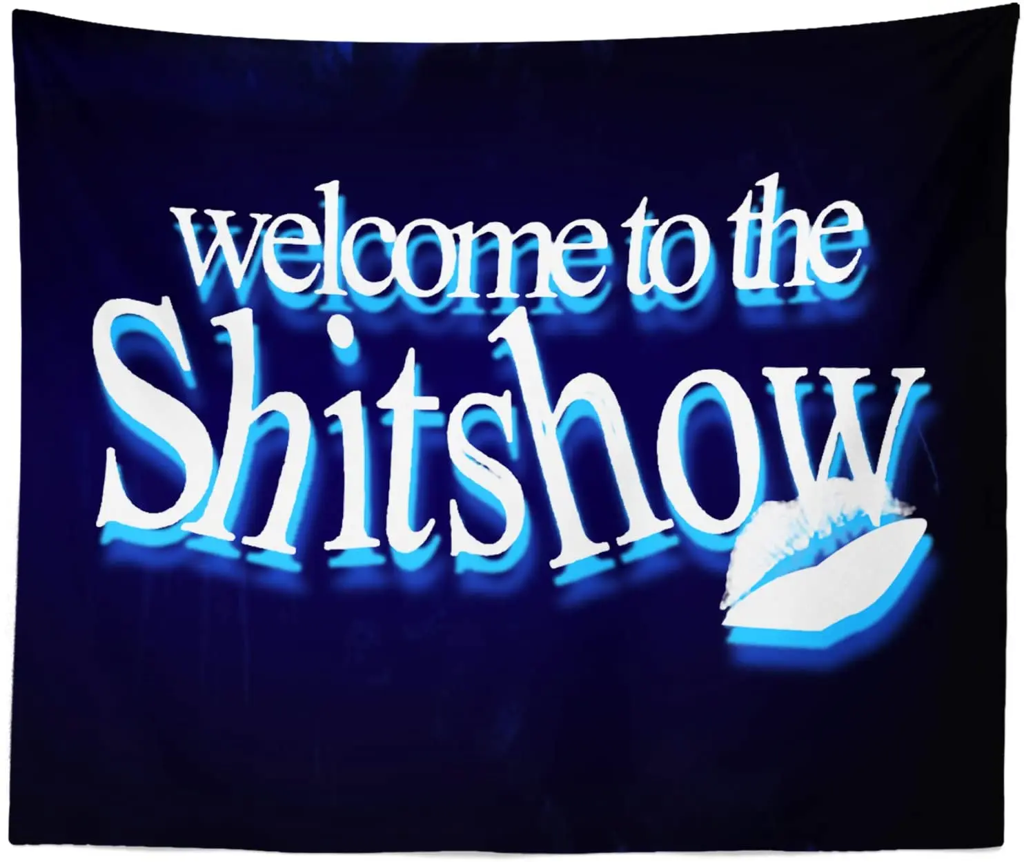 

Гобелен настенный в неосветильник, 30 х40 дюймов, с синими буквами