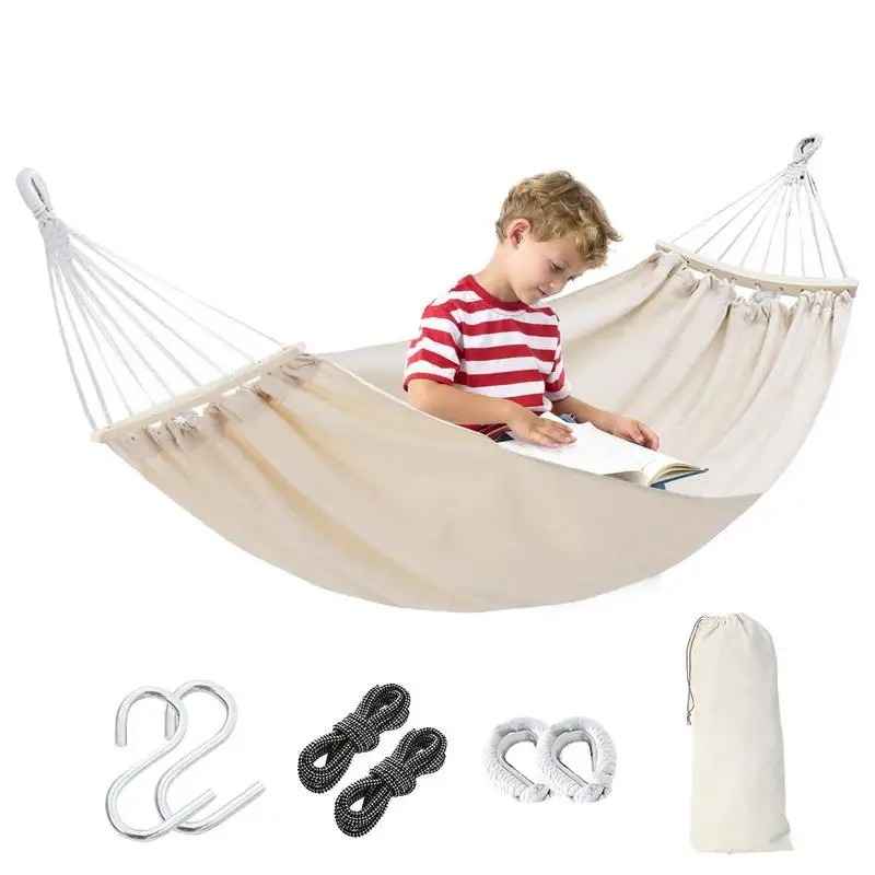 

Kids Hammock Swing Outdoor Children Canvas Hammock Bed With S Hooks Camping Hammock With 300kg Load Capacity Anti Rollover Stuff