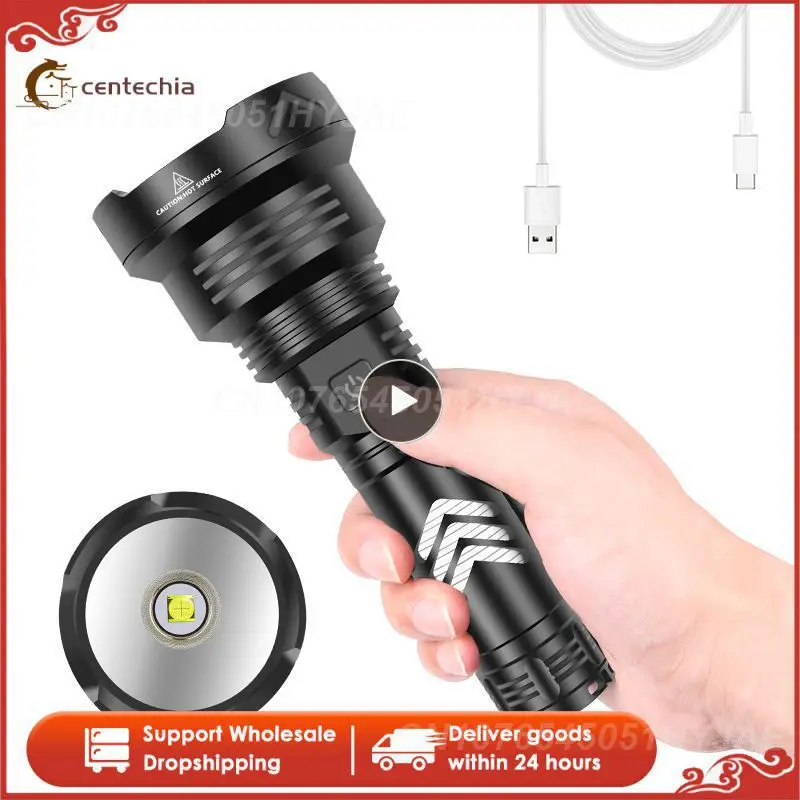 

XHP90 LED Flashlight Ultra Bright Waterproof Torch Lights USB Charging Long-range Flashlight Display Battery Portable lighting