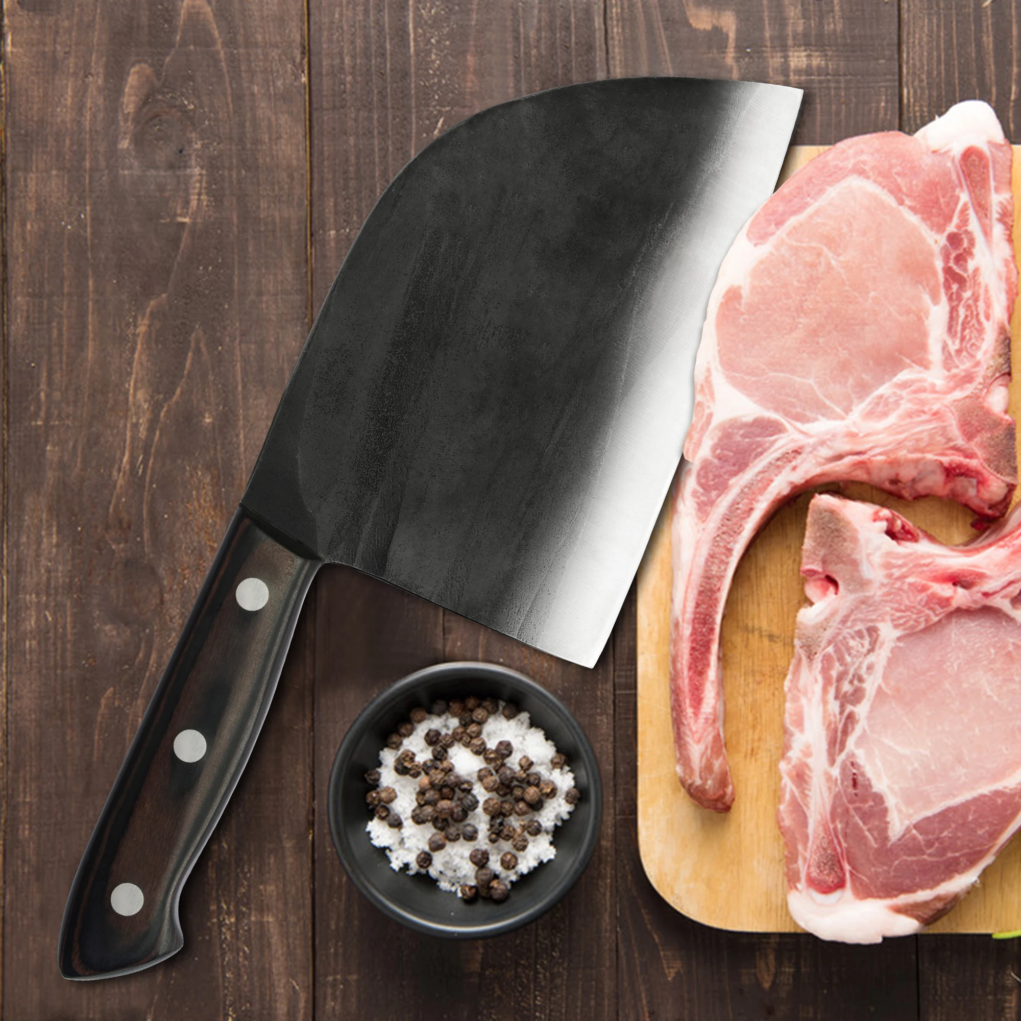 Нож для мясника XYj портативный охотничий Клинок с широким лезвием из нержавеющей