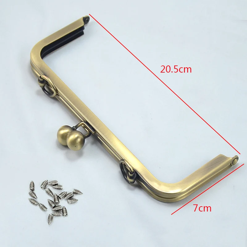 Portemonnee Sluiting Pet Bag Sluiting Portemonnee Gesp Glanzend Geen Gat Vierkant Grote Bal Portemonnee Frame Brons Zwart Goud V