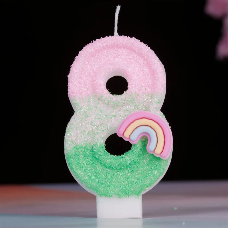 Свечи и подставки для торта девочек на день рождения забавная розовая цветная