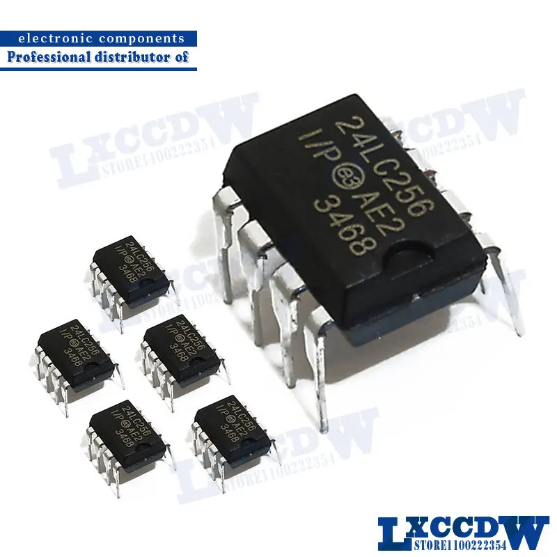 5 шт. 24LC16B-I/P 24LC32-I/P 24LC64-I/P 24LC128-I/P 24LC512-I/P DIP-8 24LC256 24LC32 24LC512 24LC64 24C512 24LC64-I/P 24LC64
