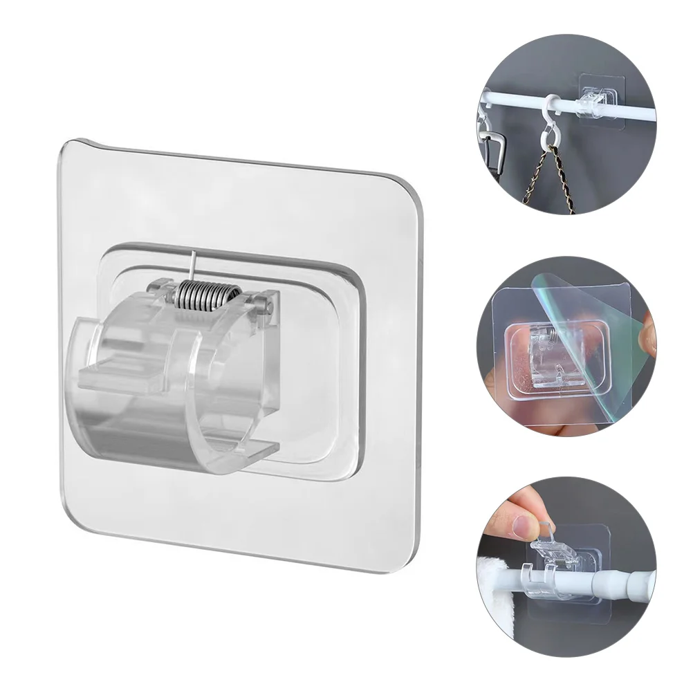 

Curtain Rod Hooks Shower Bracket Hangersnail Freebedroom Rods Drilling Holder Drill Brackets
