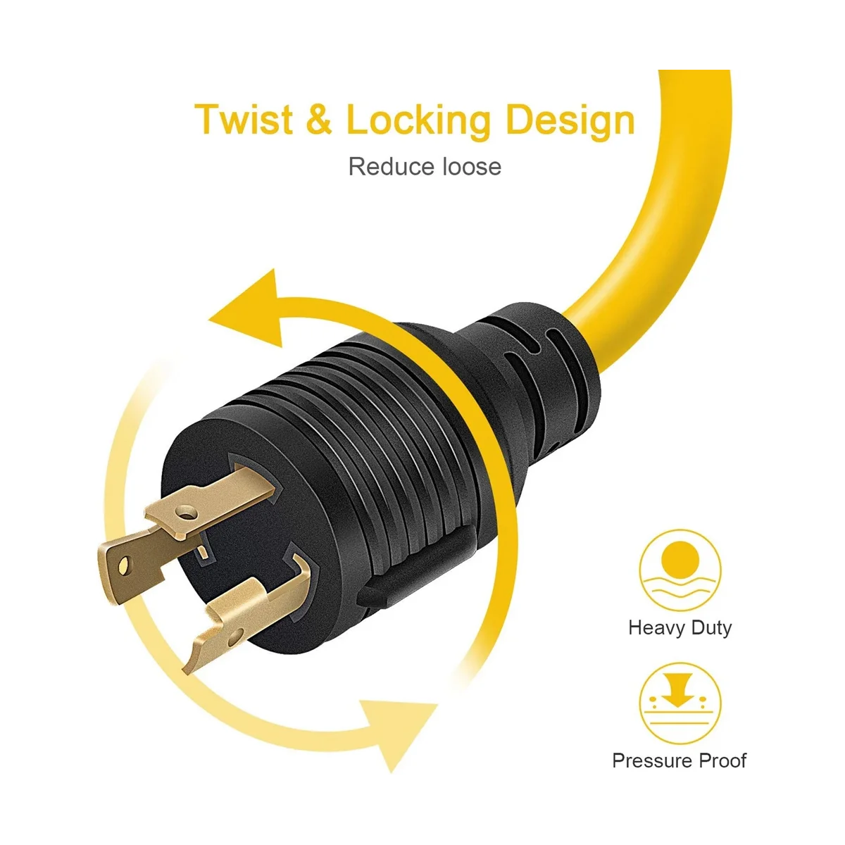 

Адаптер питания для генератора с 30 А на 110, адаптер для генератора с 30 А на 15 А, адаптер для Nema L5-30P Male на 3X 5-20R Female 1.5FT
