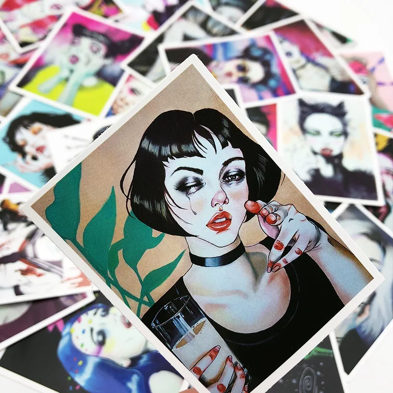 

10/25pcs Japanese Sexy Pin Up Girl Stickers Poster Art Decals Scrapbook Laptop Luggage Guitar Phone Graffiti Sticker Kids Toy