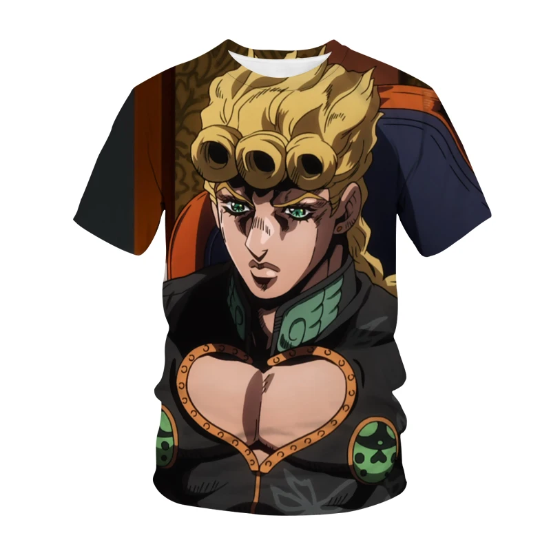 

Hot Anime JOJO's Bizarre Adventure Print T-Shirt Summer Streetwear Men Women Oversized T Shirt Harajuku Kids Tees Tops Clothing