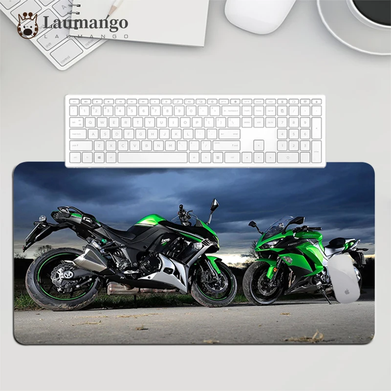 

Резиновый коврик для мыши Kawasaki с клавиатурой для настольного компьютера, беспроводной игровой коврик для мыши в стиле аниме, европейский ра...