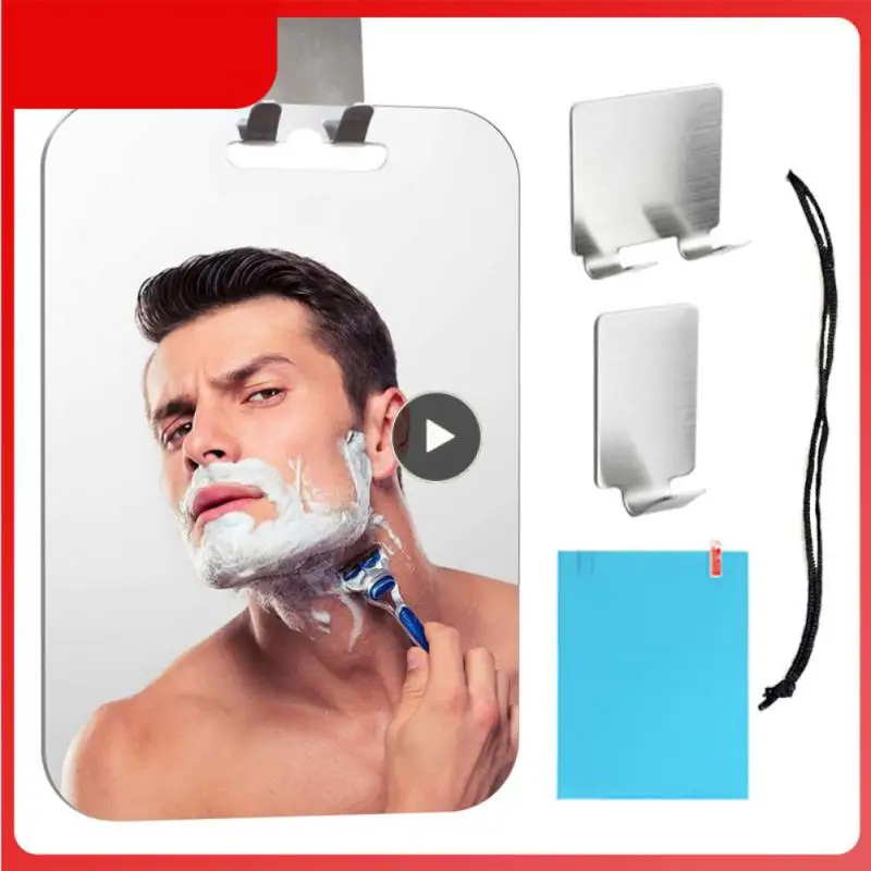 

Acrylic Anti Fog Mirror Bathroom Mirror Shower Shaving Makeup Mirrors Fogless Anti-drop Household Washroom Travel For Men Women
