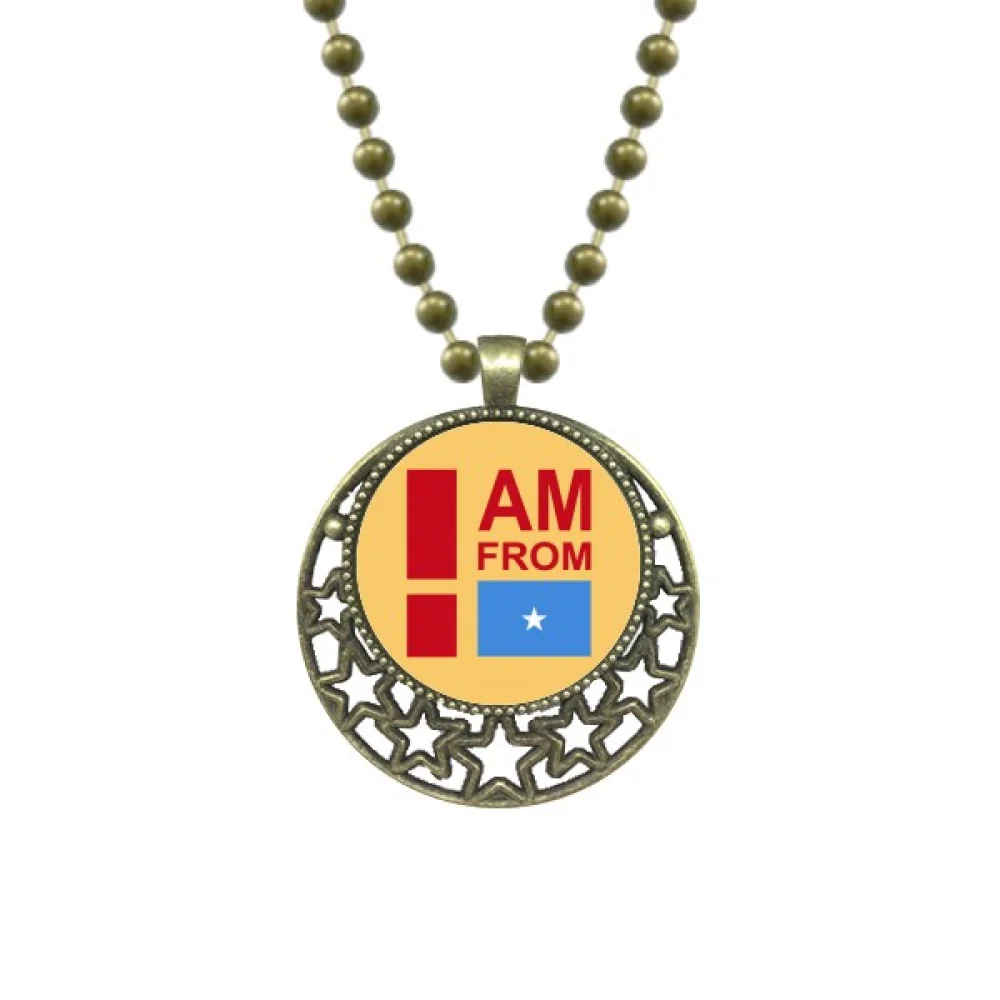 

I Am From Somalia Art Deco Fashion Pendant Star Necklace Moon Chain Jewelry