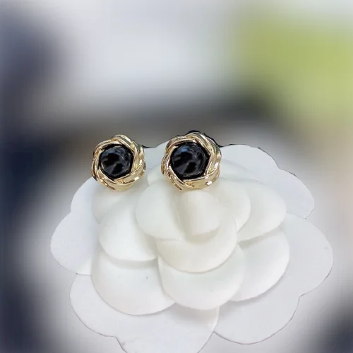 

NEW IN 2023 Round Plating Saucer Distinctive Design Hollow Out Love Super Beautiful Youth Bullet Head Stud Rose Earrings