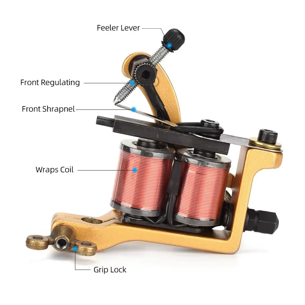 10-восторонний катушечный пистолет для татуировки профессиональный утюг катушки