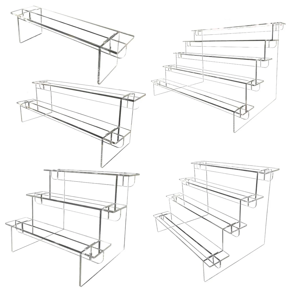 

Acrylic Display Stand Rack Shelf Pottery Storage Rack Doll Clay Figurine Display Stand Transparent Ladder Shelf Custom Available