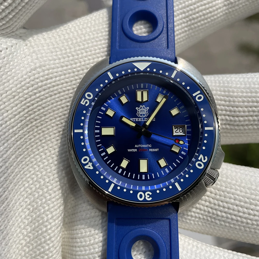 

STEELDIVE Official Abalone Automatic Dive Watch PT5000 Movement 20ATM Waterproof Luminous SD1970T Mechanical Wristwatch Reloj