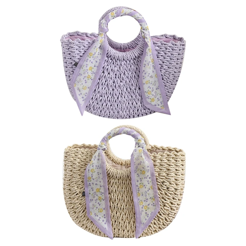 

Summer Bag Large Straw Tote Bag Womens Handbag Bohemian Vacation Casual Hobo Style for Girls