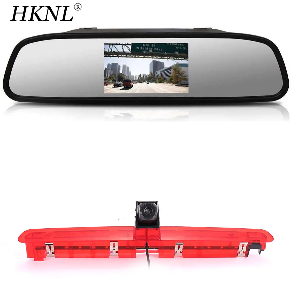 

HKNL CCD Car backup Reverse Camera Mirror+2.4GHZ Wireless For VW T6 Bus Caddy Brake Light Hochdach Stoplampe Night vision HD
