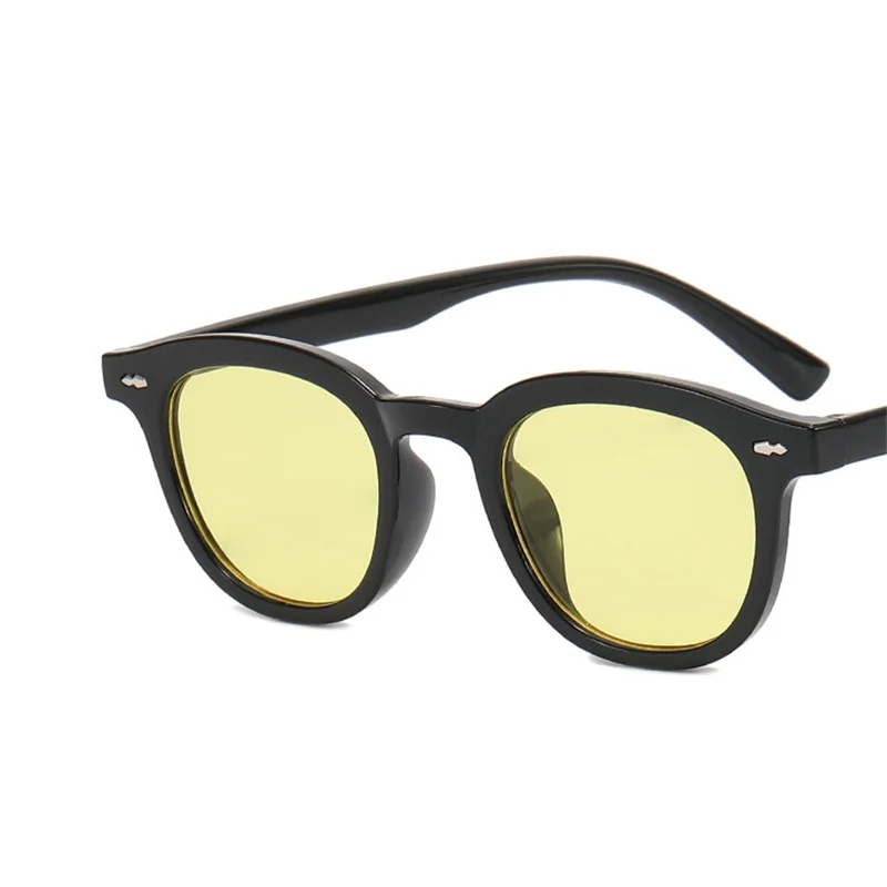 

Retro Fashion Sunglasses for Men Women Vintage Small Round Frame Sun Glasses Yellow Lens UV400 Goggles Shades Eyewear Eyeglasses