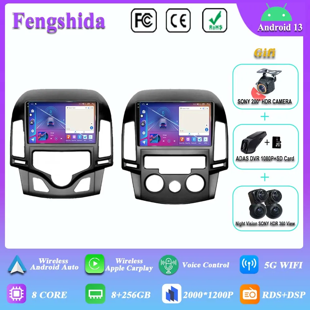 

Android 13 Car Radio DVD For Hyundai I30 2006 2007 2008-2011 Multimedia Player GPS Navigation No 2din 7862 CPU Stereo Head Unit