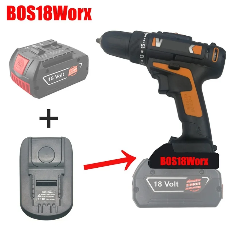 MT18Worx Adapter For Makita For Bosch For Dewalt For Milwaukee 18 18V Li-Ion Battery Convert to For Worx 4PIN Battery Tools Use enlarge