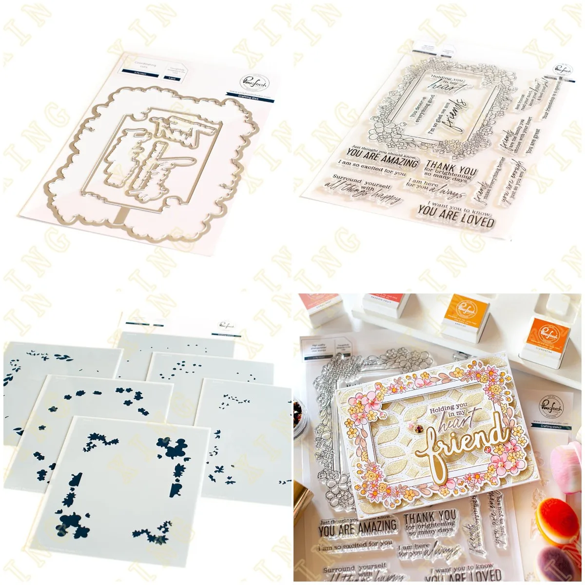 

In My Heart New Metal Cutting Dies and Clear Stamps Stencil for Diy Scrapbook Stamps Album Craft Paper Card Decoration Embossing