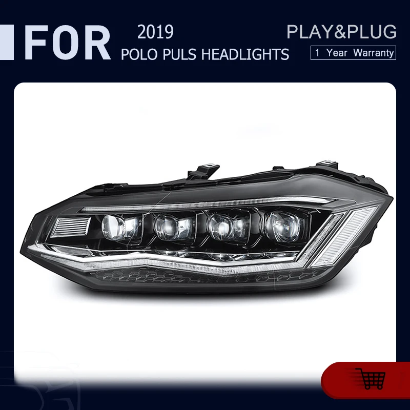 

Аксессуары фары для VW POLO светодиодный фары 2019-2022 головная лампа DRL сигнальный проектор линзы в сборе