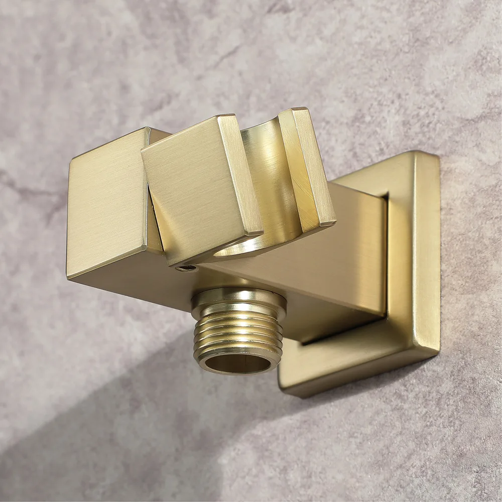 MBoenn Rose /Brushed/Polished Gold 4 Functions Rain Shower Systems Thermostatic Embedded LED Music Head Bathroom Diverter |