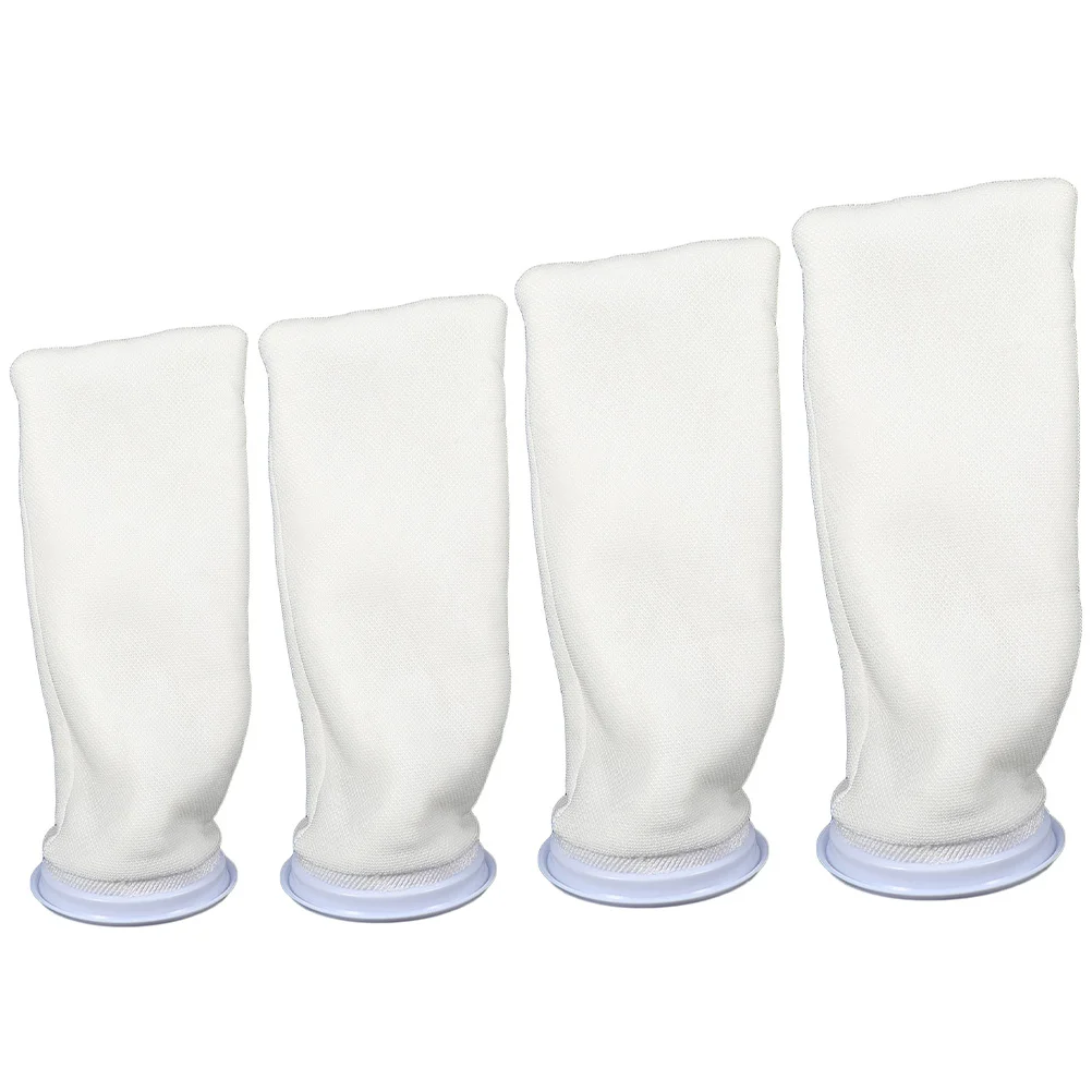 

4 Pcs Fish Tank Filter Bag Bubble Cleanser Cotton Thickened Pouch Tool Sock Bags Reusable Socks Filtration System Supply