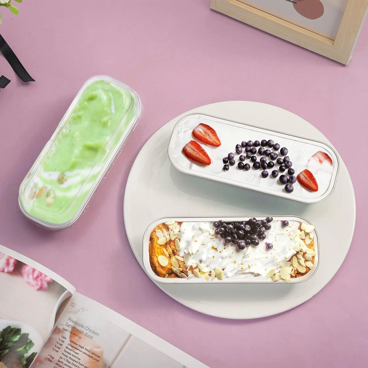 

Мини-сковородки для торта с крышками, 50 шт./упаковка, 6,8 унции