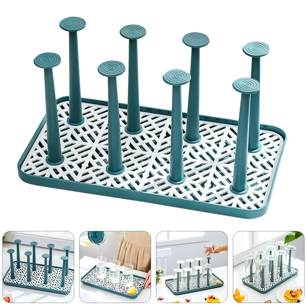 

Drying Rack Bottle Cup Organizer Stand Drainer Glass Cups Dispenser Travel Stander Holder Dish Plate Bowl