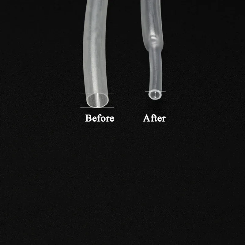 

1 метр 2:1 Термоусадочная трубка диаметром 1 2 3 4 5 6 7 8 9 10 12 14 16 20 25 30 40 50 мм Защитная пленка для кабеля, термоусадочная пленка