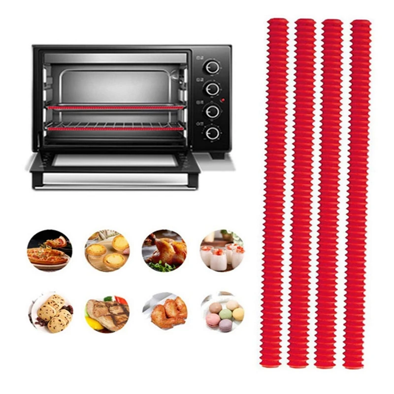 

1pc Oven Rack Covers Heat Resistant Silicone Oven Shelf Rack Guard Protector Silicone Heat Insulation Sleeve Microwave Oven