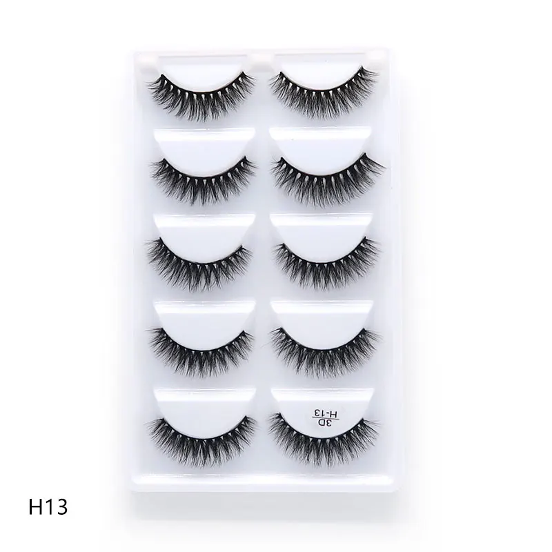 Flash Girl H13 series 20 style 5pairs/set 3D mink False EyeLashes 5 Pairs 3D Natural Long Fake Eyelashes