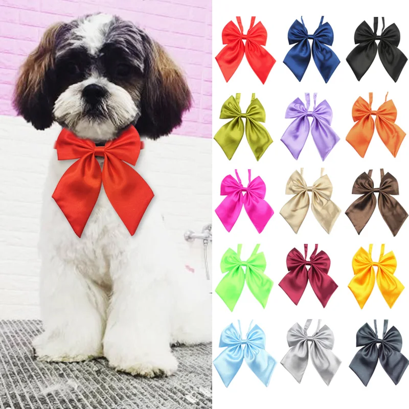 

Wholesale Mix Colors Pet Cat Dog Bow Tie Puppy Grooming Products Adjustable Dog Bows Neck Tie Accessories For Dogs Pet Supplies