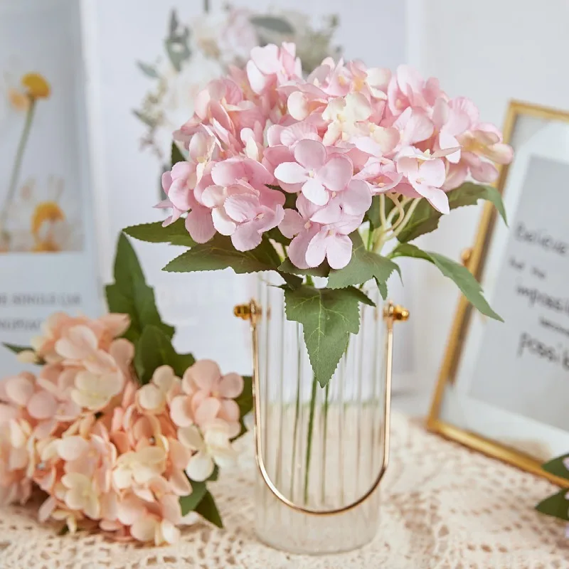 

Silk Artificial Hydrangea Flowers Bridal Bouquet Home Decor Fake Plant Hortensja Sztuczna For Wedding Birthday Party Room Table