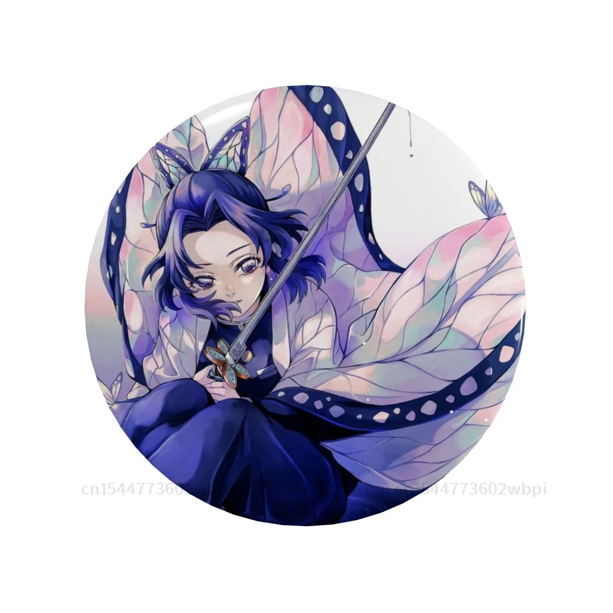 

Металлическая брошь Kochou Shinobu в японском стиле аниме «рассекающий демонов», мягкая булавка для пуговиц, креативный подарок для влюбленных, д...