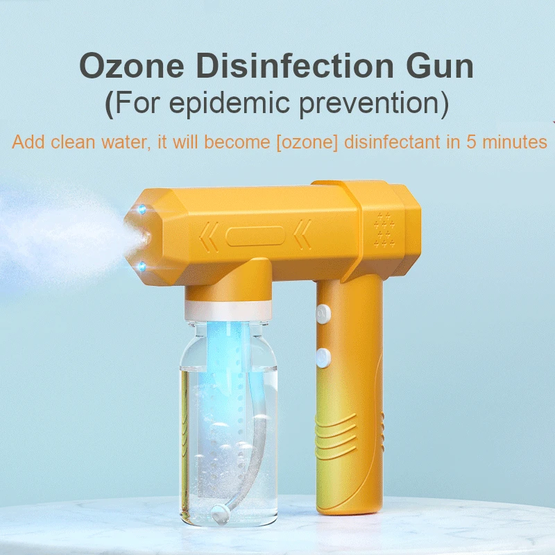 

Hand Held Nano Spray Ozone Disinfection Blue Light Sterilizer Sprayers Atomization Disinfection Fog Machine USB Rechargeable